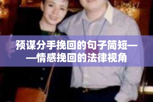 预谋分手挽回的句子简短——情感挽回的法律视角