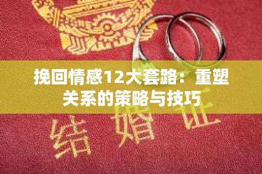 挽回情感12大套路：重塑关系的策略与技巧