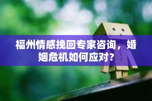 福州情感挽回专家咨询，婚姻危机如何应对？