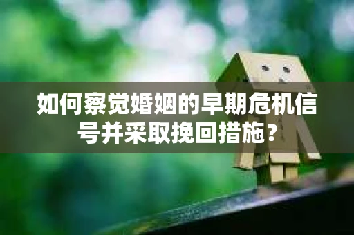 如何察觉婚姻的早期危机信号并采取挽回措施？